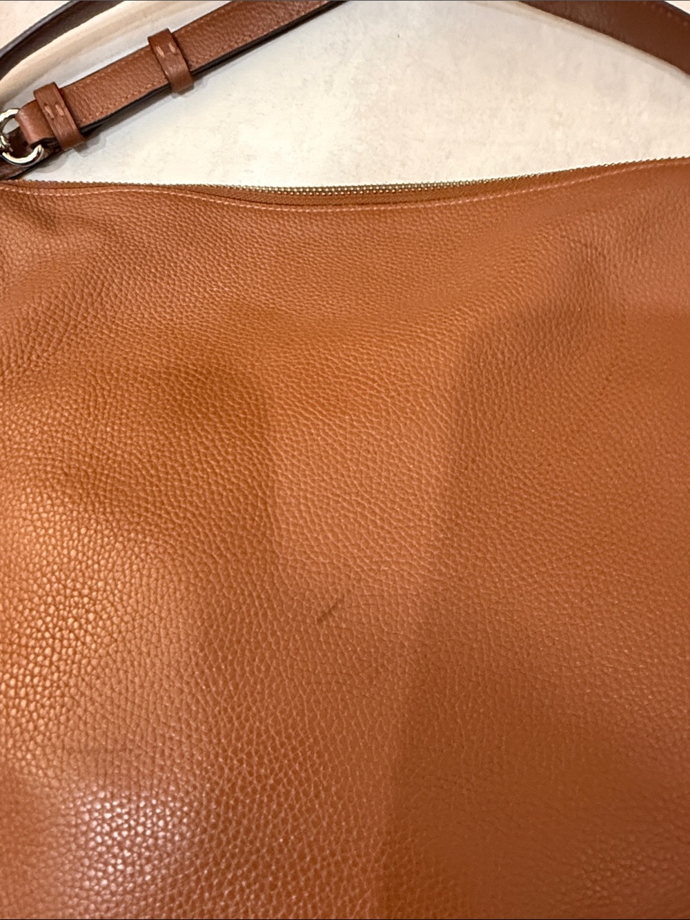 Coach Cognac Pebbled Leather Turnlock Shoulder Bag - Picture 3 of 6
